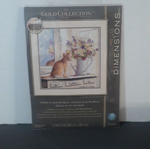 Dimensions The Cat In The Window  Gold Collection Cross Stitch Kit